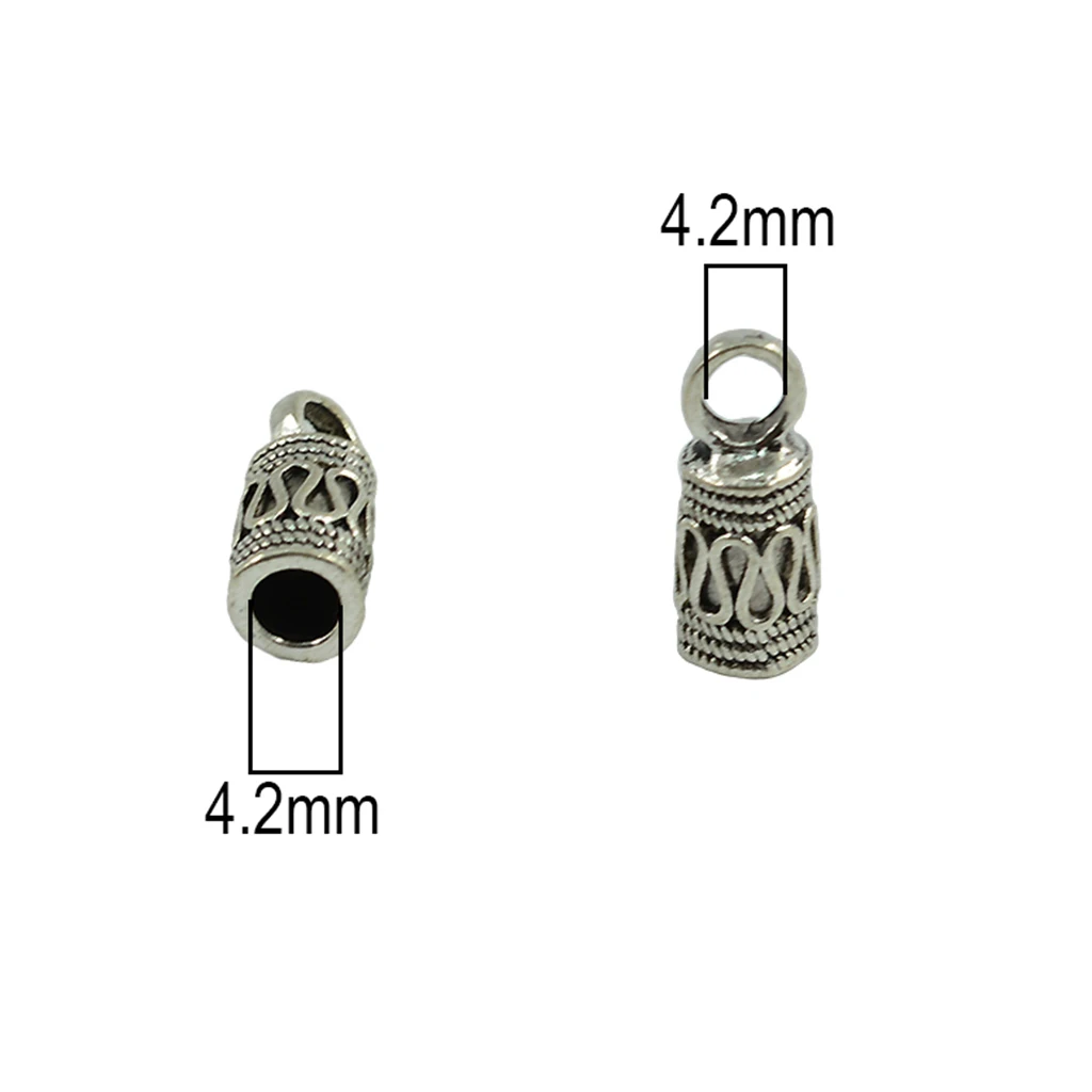 

50x Metal Bell Shape Cord End Bead Cap Jewelry Findings For DIY Crafts 4mm