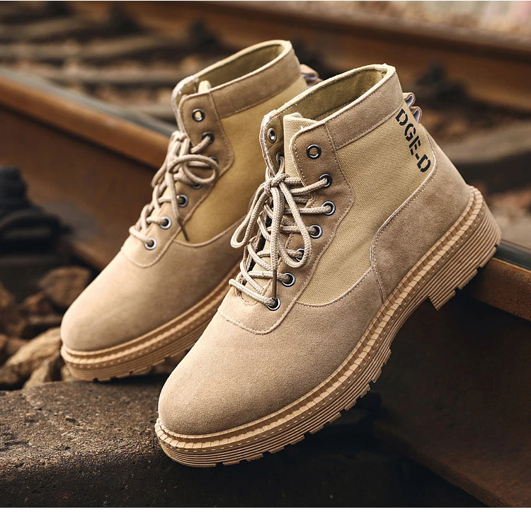 2019 г. Высококачественные ботильоны мужские ботинки на шнуровке Мужская Рабочая