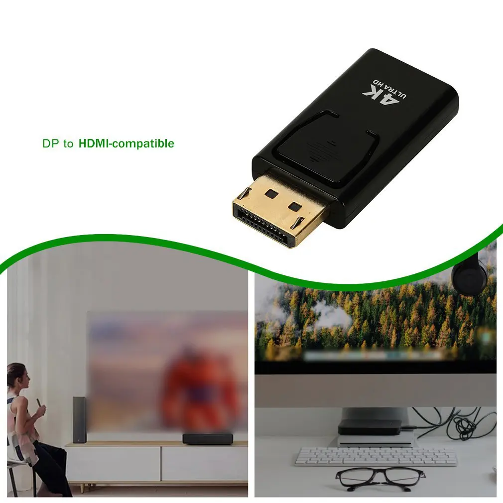 4K DP к HDMI-совместимый адаптер 1080P порт дисплея HDMI совместимый конвертер порта