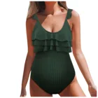 Женское бикини, летняя мода, однотонный сексуальный топ с низким вырезом, без бретелек, сплошной купальник для беременных, бикини, пляжная одежда