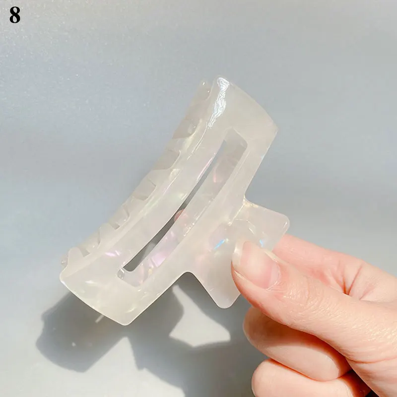 

Geometric Acetate Hair Claws Square Acrylic Shark Bath Ponytail Clip Women Grils Vintage Fashion Hair Clip Sweet Elegant Clip