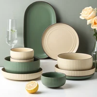 ceramic modern full tableware of plates western food luxury tableware dinner serving vajilla completa de platos plates set