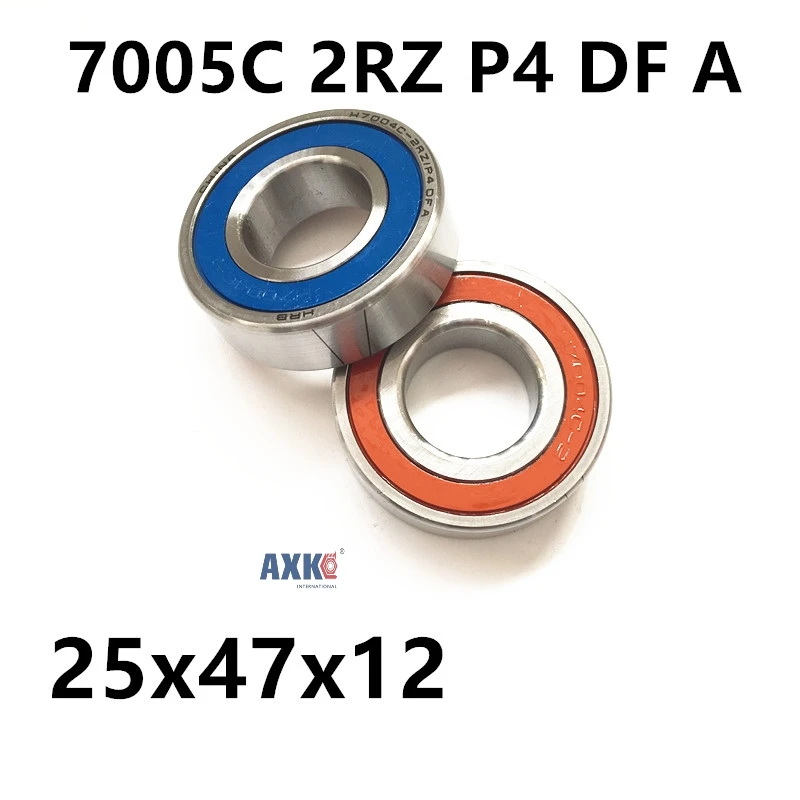 1 пара AXK 7005 7005C 2RZ P4 DF 25x47x12 25x47x24 герметичный радиально упорные подшипники Скорость