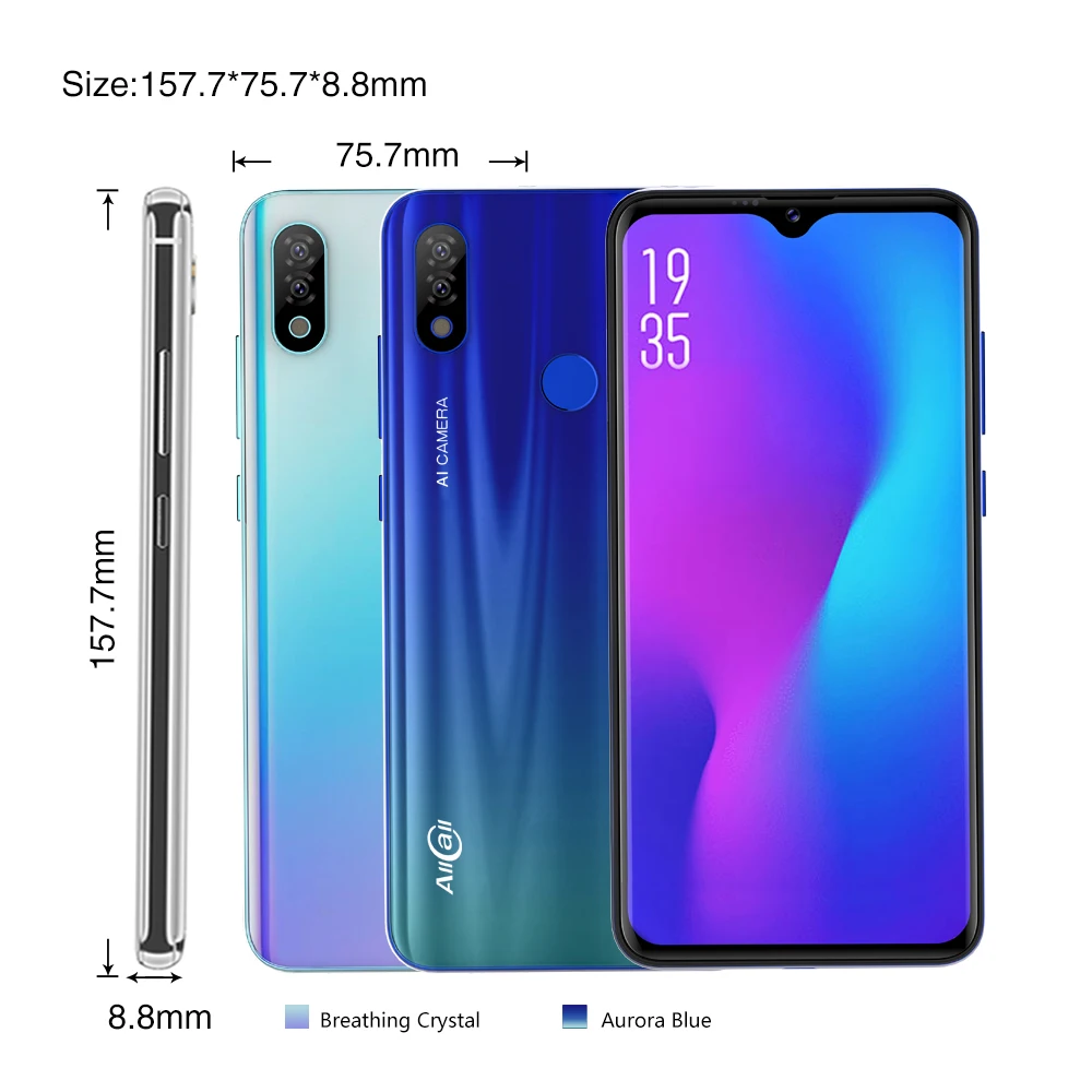 Глобальная версия Allcall S10 Android 9,0 Восьмиядерный 6,22 'HD Plus+ камера 16 Мп+ 5 Мп 3800 мАч 4 Гб ram 4G Celular смартфон