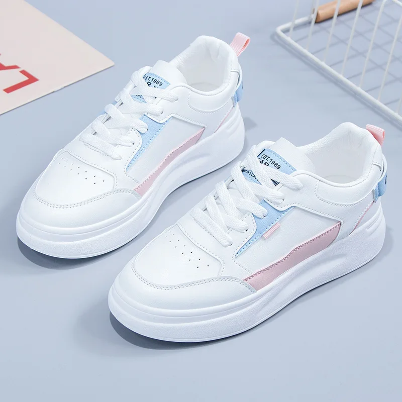

2021 New White Shoes Versatile Sports Student Casual Shoes Fashion Low Top Women's Shoes Board Shoes Flat Shoes