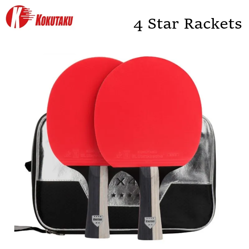 ITTF сертификация профессиональная ракетка для настольного тенниса 2 шт. KOKUTAKU X4 X5 X6