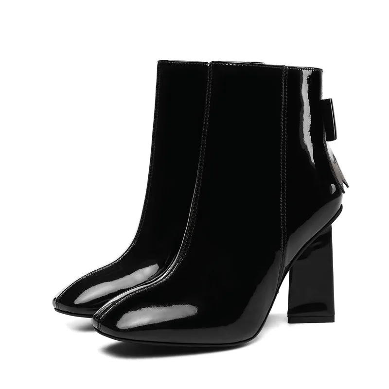 FEDONAS/модные элегантные ботинки Челси из лакированной коровьей кожи вечерние