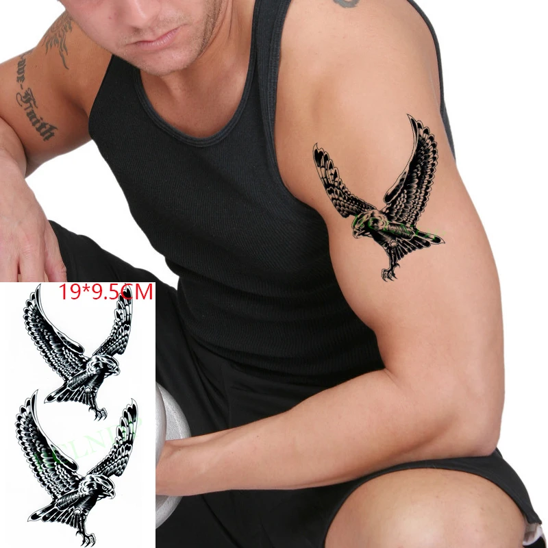 

Waterproof Temporary Tattoo Sticker Flying Eagle Bird Animal Fake Tatto Flash Tatoo Leg Arm Hand for Men Women