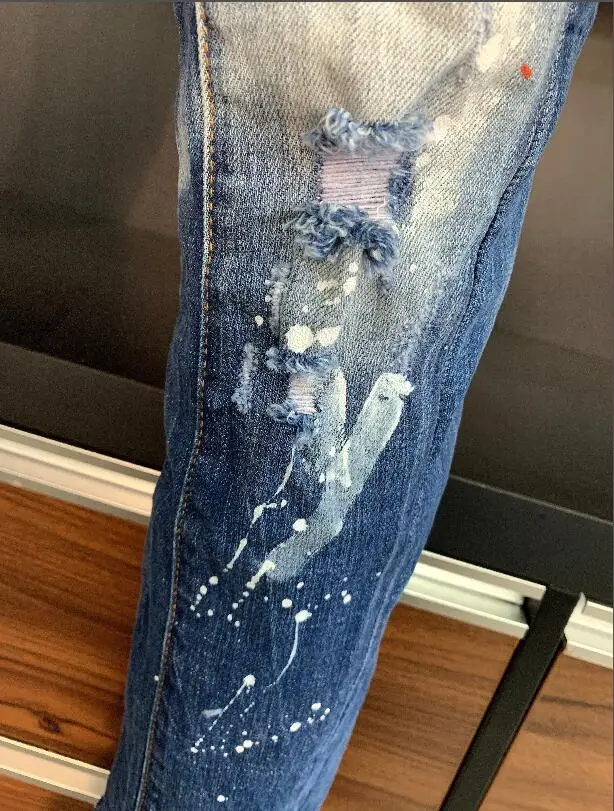 2020 New Designer DSQUARED2 Denim Jeans Holes Trousers Pants Biker Jeans HOMME Ripped Jeans COOLGUY D2 Jeans  Men Pants A371