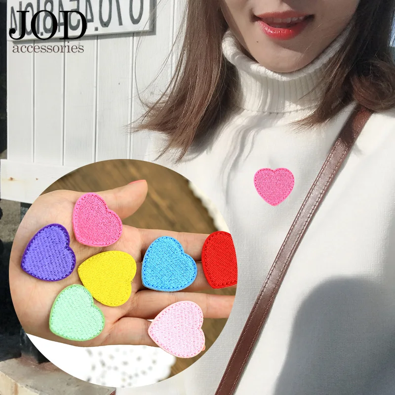 JOD маленькая гладильная ткань нашивка вышитая любовь в форме сердца швейная