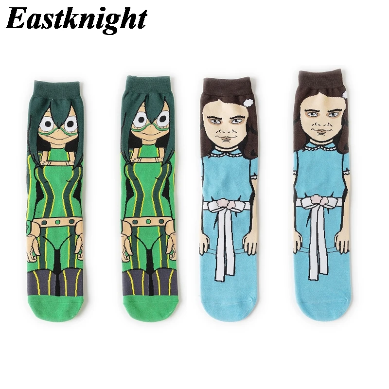 

K2082 Personalized Horror Movie Character Print Socks Fashion Funny Novelty Cartoon Men Women Sock Comfort Happy Cotton Socks