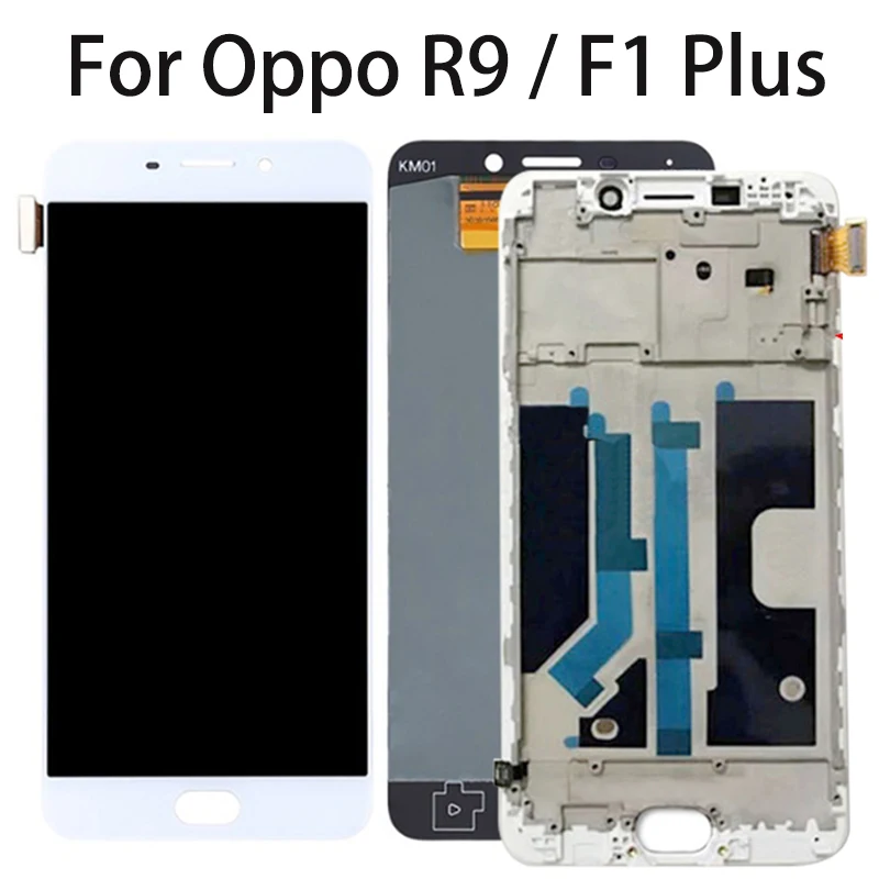 5," AMOLED ЖК-дисплей для OPPO R9 R9m X9009 F1 Plus ЖК-дисплей сенсорный экран с рамкой дигитайзер Датчик сборка запасные части