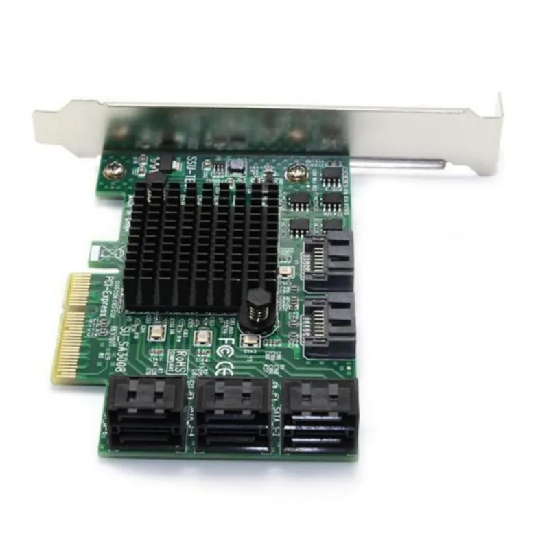 PCIe Card To SATA3.0 Expansion 8 Port High Speed 6Gbps Computer Adapter |