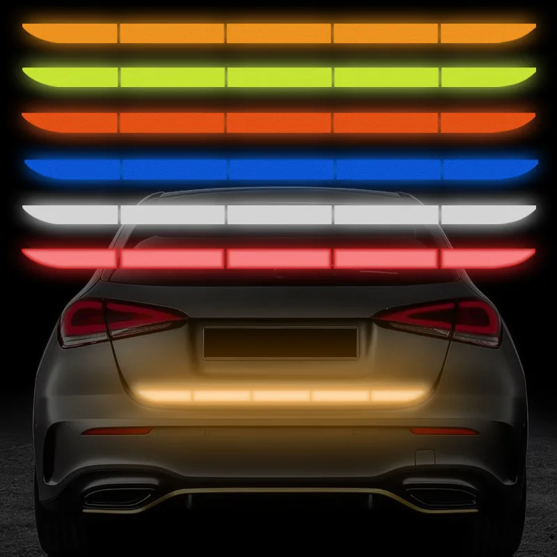 5 шт./компл. наклейка для багажника автомобиля предупреждающая полоса нано лента