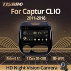 TIEBRO 9 ''IPS Android 9,0 Автомобильный мультимедийный автомобильный радиоприемник для Renault Captur CLIO 2011 2014 2015-2016 Samsung QM3 Manual AC GPS