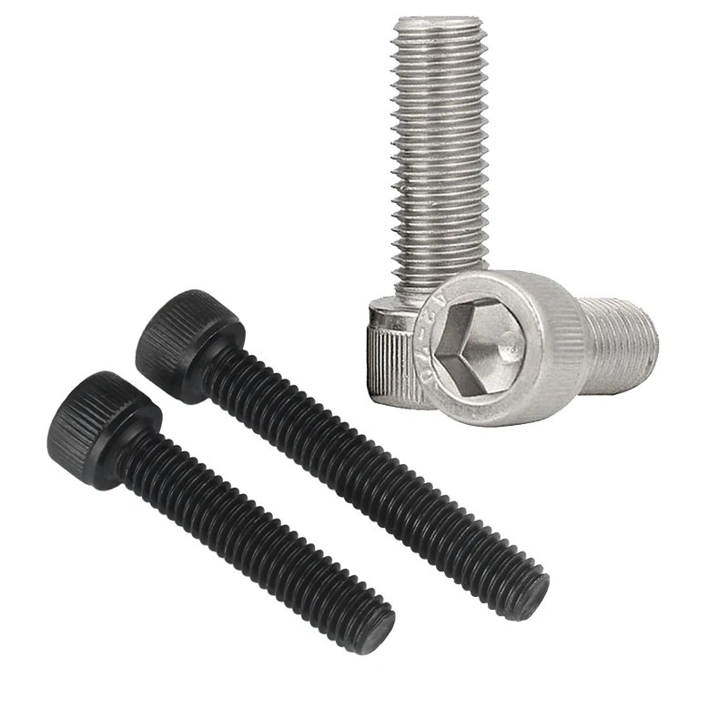 

10 шт. M3 M4 M5 M6 M8 304 A2 нержавеющая сталь черная класс стали 12,9 DIN912 шестигранник с шестигранной головкой Винт с шестигранной головкой L = 4-150 мм