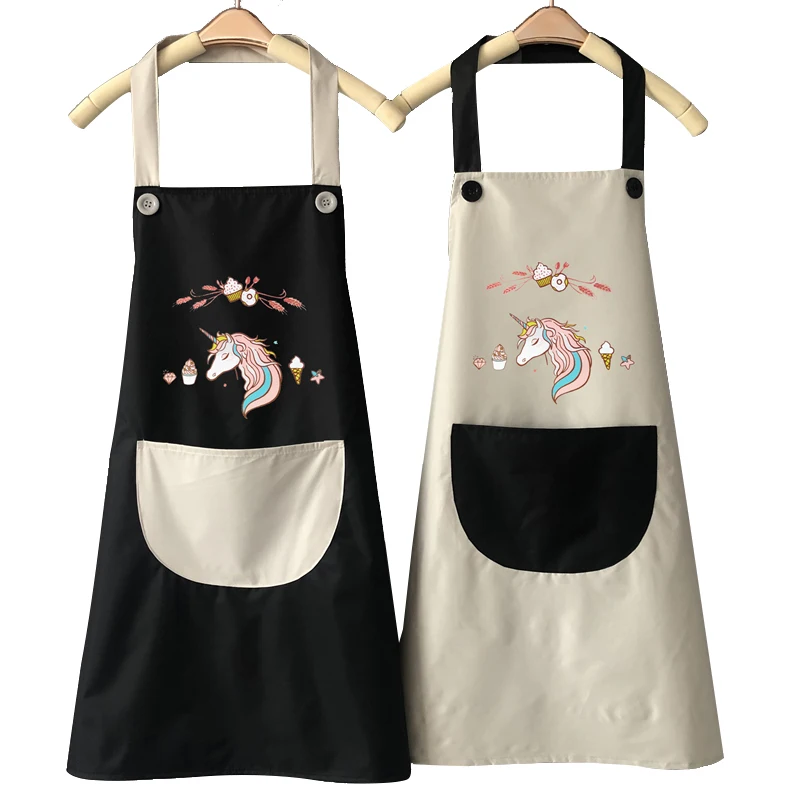 

Cute home apron kitchen waterproof oil-proof Japanese fashion women's straps cooking overalls APRON