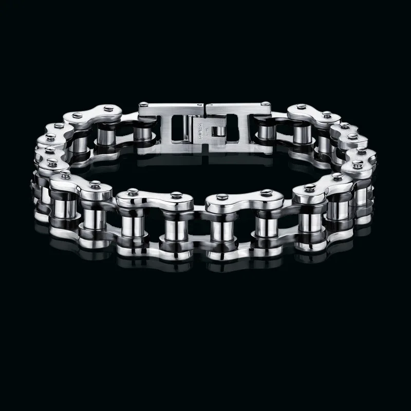 

Titanium Steel Men's Bracelet Stainless Steel Fashion Jewelry Rolling Bicycle Bracelet Motorcycle Chain Hand Jewelry Wholesale