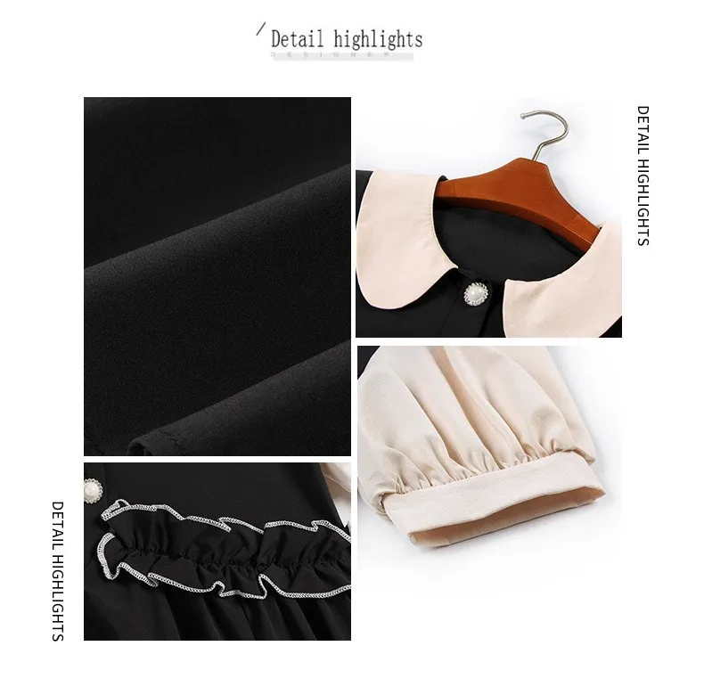 Женское платье-двойка с завышенной талией на молнии свободное Повседневное