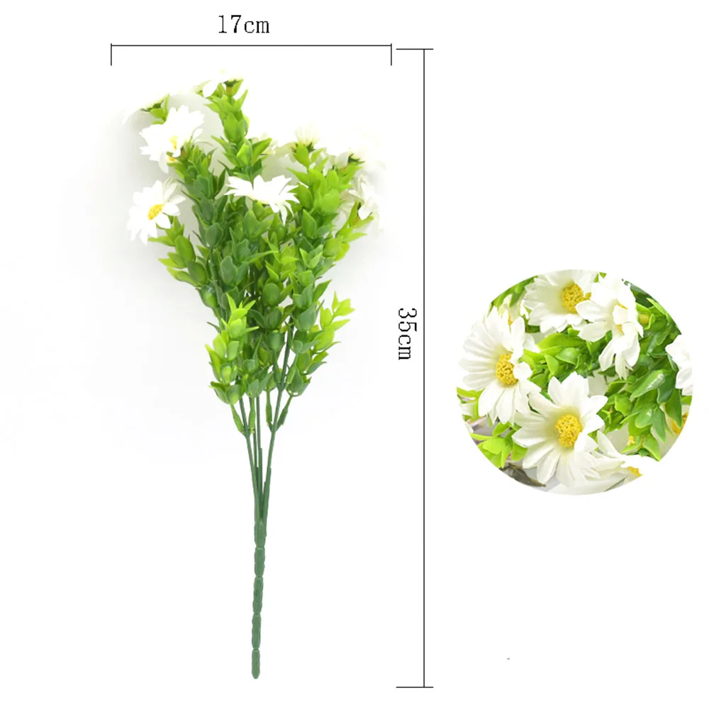 

Daisies Artificial Flowers Fake Colorful Daisy Plant for Indoor Outdoor Hanging Planter Home Garden Decor Wedding Porch Window