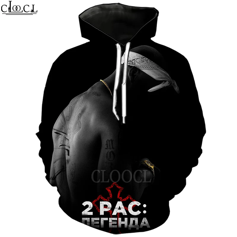 Модные худи HX в стиле рапера Амару Шакура 2pac Тупак с 3D принтом Harajuku спортивная
