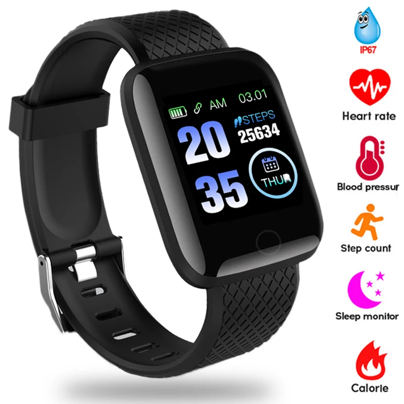 

2020 Smart Watch Women Men Smartwatch For Apple IOS Android Electronics Smart Fitness Tracker With Silicone Strap Sport Watches