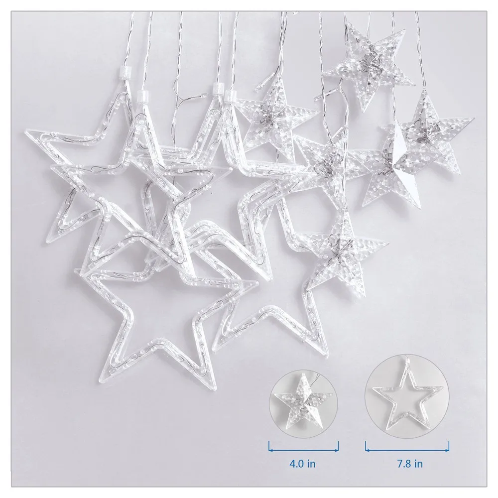 

string lights LED Stars Christmas Hanging Curtain patio lights Net Xmas Home Party Home Decor d90805