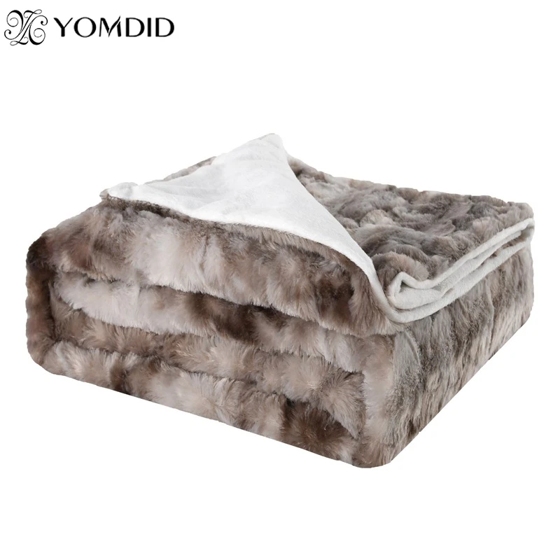 Двухслойное одеяло YOMDID толстое короткое плюшевое домашнее мягкое покрывало для