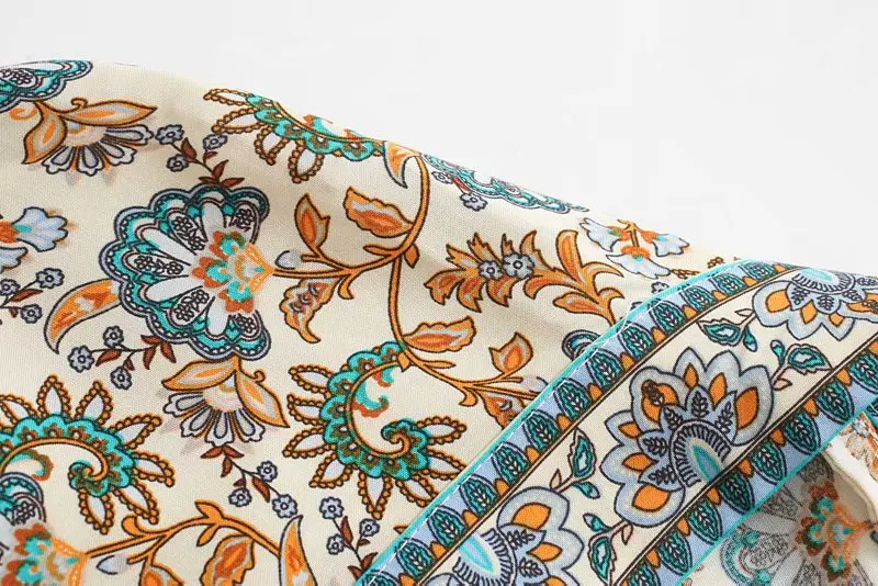 Винтажное шикарное женское пляжное кимоно из вискозы с цветочным принтом и