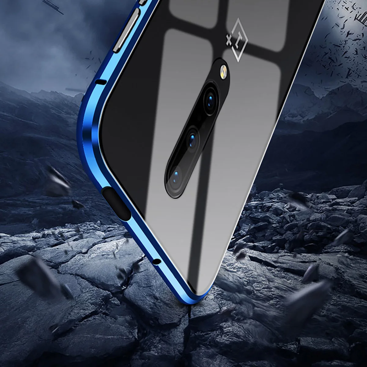 Магнитный адсорбционный чехол для телефона OnePlus 7 Pro One Plus 6 T, задняя крышка из закаленного стекла для Oneplus 6 5 T, Роскошный металлический Прозрачный чехол