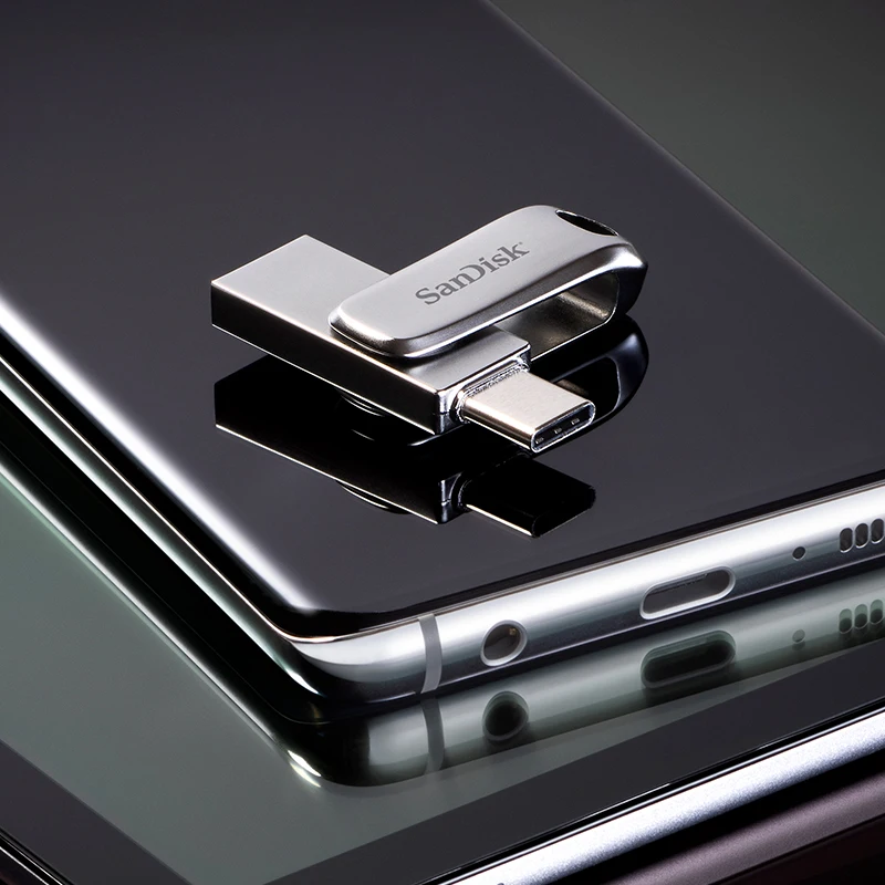 Флэш-накопитель SanDisk Ultra Dual Drive Luxe 512 ГБ USB 256 Type C 128 двойная Флэшка 64 32 OTG A