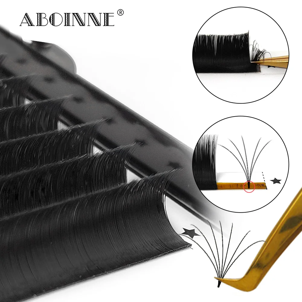 

ABONNIE Easy Fan Lashes 1s Blooming Eyelash Extensions Individual EyeLashes Automatic Flowering Volume Lashes Tray
