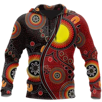 aboriginal australia flag dot painting 3d print casual autumn unisex hoodi dropship zipper pullover womens sweatshirt
