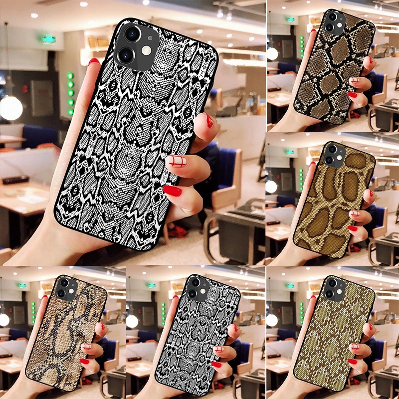 

Luxury Designer design Snake skin pattern Phone Case for iphone 12 pro max mini 11 pro XS MAX 8 7 6 6S Plus X 5S SE 2020 XR case
