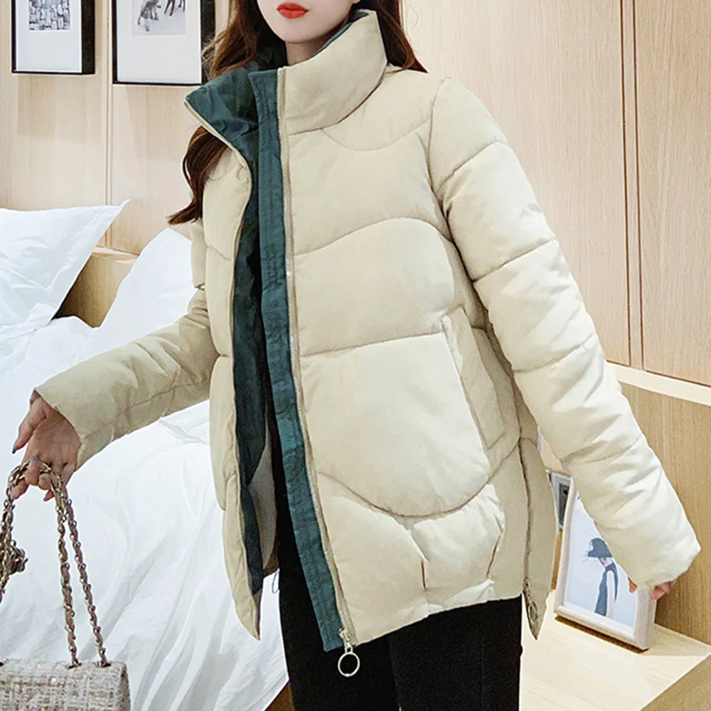 Короткая стеганая куртка для зимы 2020 пуховая Корейская японская свободная