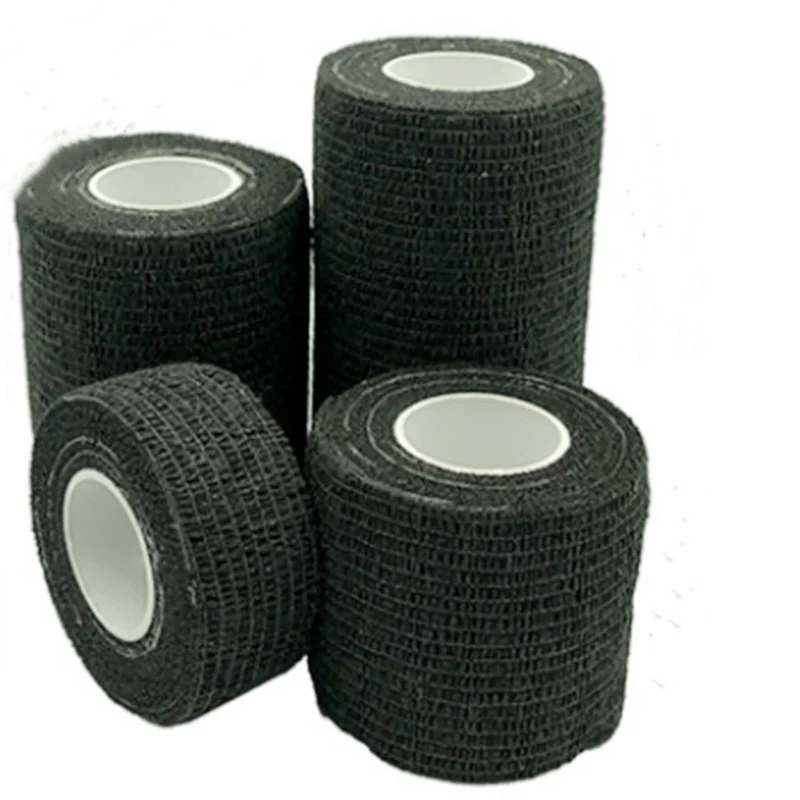 1Pcs Small Black Горячая Распродажа, водонепроницаемая медицинская терапия, самоклеящаяся повязка, мышечная лента, повязка на палец для суставов, набор первой помощи, эластичный бинт для домашних животных, 4 цвета - Цвет: 1Pcs Small Black