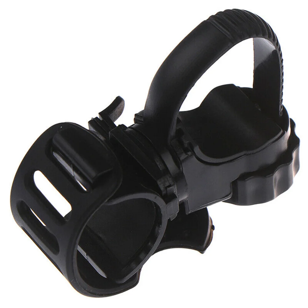

360° Rotating Bicycle Front Light Clip Mount Bracket Flashlight Lamp Holder Clip Adjustable Antiskid Rubber Flashlight Base Clip