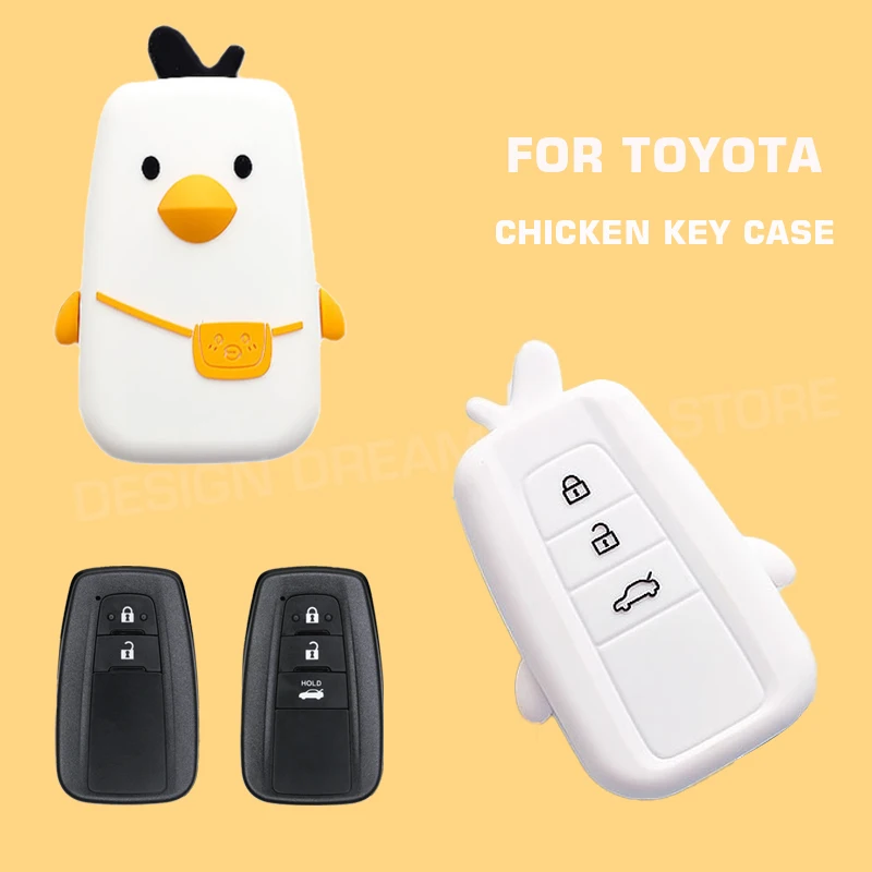 Милый чехол для автомобильного ключа цыпленка Toyota Corolla Prius Camry CHR RAV4 Altis Land Cruiser Prado