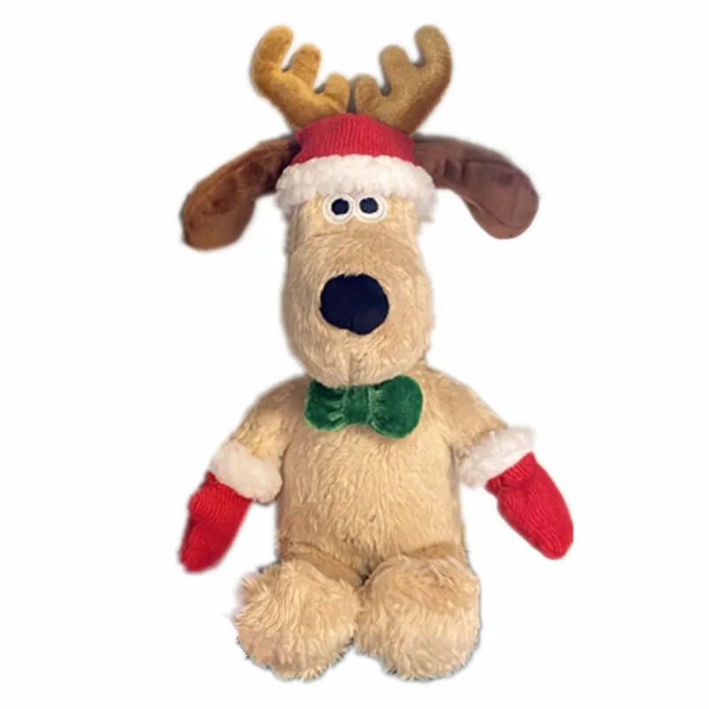New Cute Cartoon Wallace & Gromit Dog Christmas Reindeer Plush For Girls Boys Kids Stuffed Toys Children Gifts 18CM
