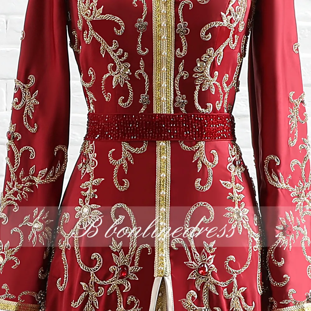 Bbonlinedress марокканские Caftan вечерние платья с бусинами ручная работа мусульманское