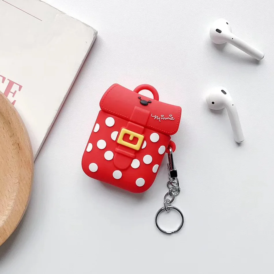 1053P Милый 3D чехол для наушников для Airpods 2, чехол с изображением аниме, Детские Силиконовые Наушники с изображением утки, Защитная крышка для Apple Airpods 1, чехол для Earpods - Цвет: 1053P