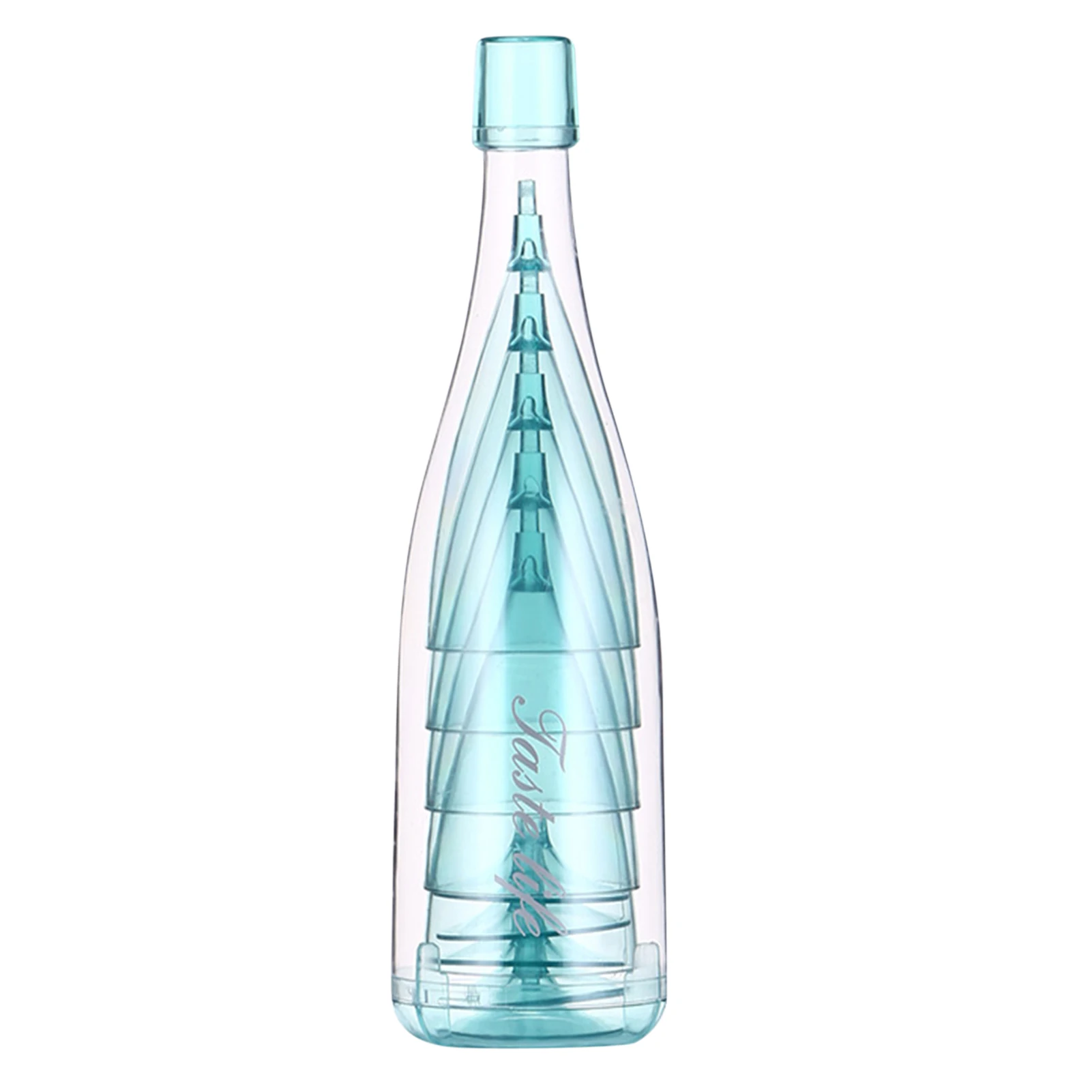 Tapa para el champ&aacute;n y la boda, transparente e irrompible, reutilizable, Universal, para el hogar, regalo exterior, PVC, 6 uds.-0