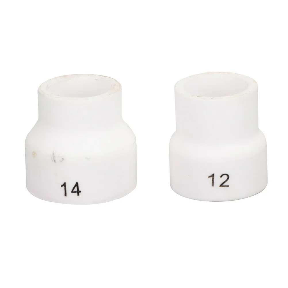 

2 Pcs Large Ceramic Cup #12 #14 For TIG Welding Torch WP-9/20/25/17/18/26 TIG Welding Ceramic Cup White