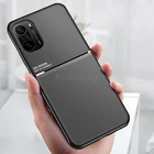Силиконовый Магнитный чехол с кожаной текстурой для Xiaomi Redmi K40 k30 Pro Note 10 9 8 Pro Redmi 9 9T 9C 8 7A, Мягкий защитный чехол