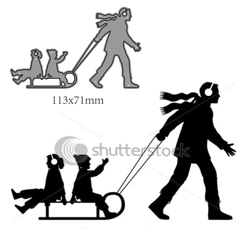 

Metal Cutting Dies Cut Mold Sledding Decoration Scrapbook Paper Craft Knife Mould Blade Punch Stencils