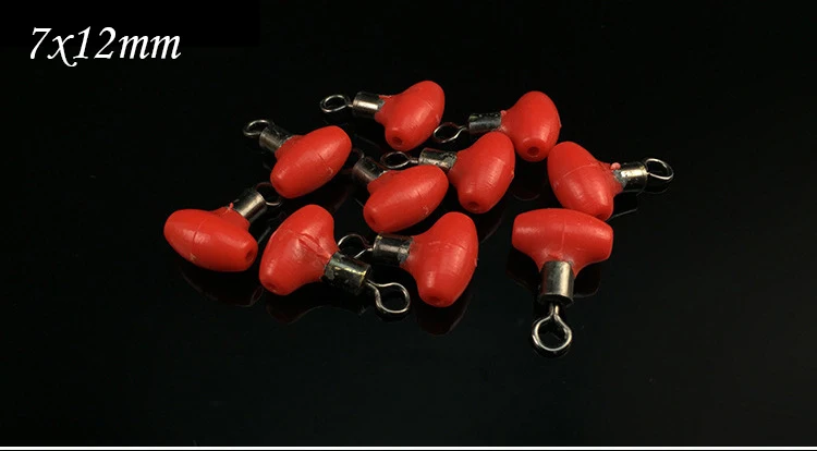 7x12mm Red Minfishing 25 шт. рыболовные Вертлюги с бусины для рыбалки Rolling Вертлюги разъем для рыболовных крючков рыболовные снасти - Цвет: 7x12mm Red