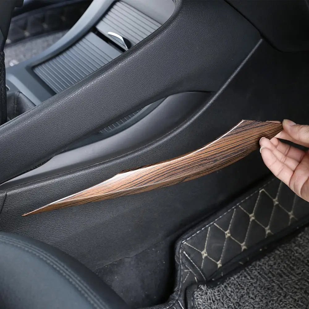 

1pcs Pine Wood Grain ABS Plastic Sticker Passenger Side Decoration Strip Trim for BMW X1 X2 F48 F47 2016-2019 Models Accessories