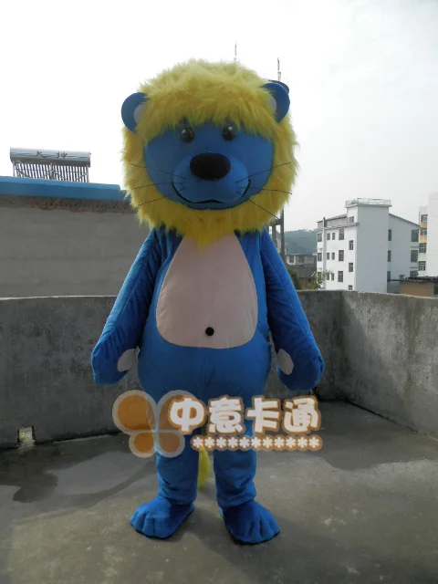 Костюм талисман с длинным мехом льва костюм персонажа из мультфильма для