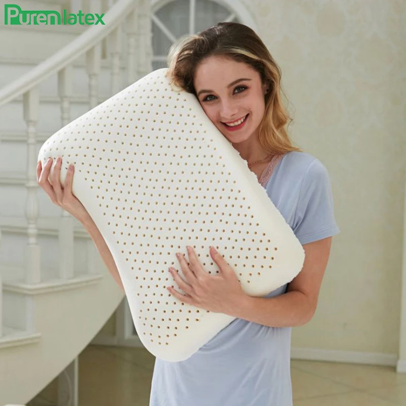 Подушка PurenLatex из чистого тайского латекса вогнутая антижесткая Ортопедическая