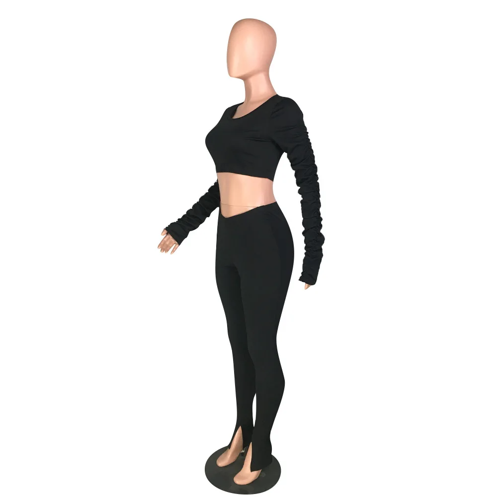 Пикантные черные сапоги фитнес комплекты из двух предметов женские костюмы